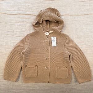 Baby Tan Knit Hooded Cardigan (18-24 months)